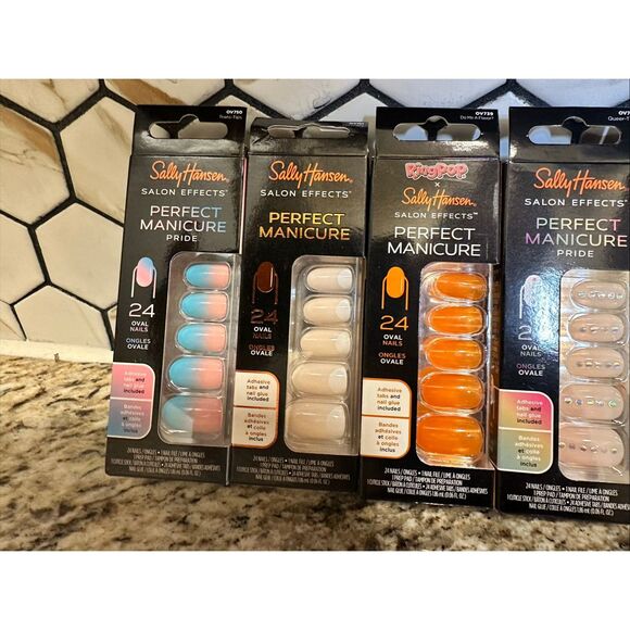 Sally Hansen 6X Oval Shaped Press on Nails With 24 Nail in Each Box Bundle - Picture 3 of 7